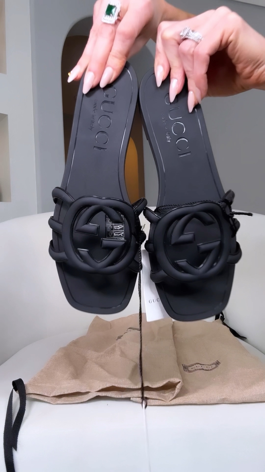 It’s never too late in the season for black flat slide sandals. These Gucci rubber sandals are perfect for the pool, beach and winter sunny vacations ☀️ 

#LTKVideo #LTKShoeCrush #LTKSwim