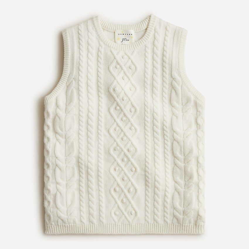 Limited-edition DEMYLEE New York ™ X J.Crew cable-knit sweater-vest | J.Crew US