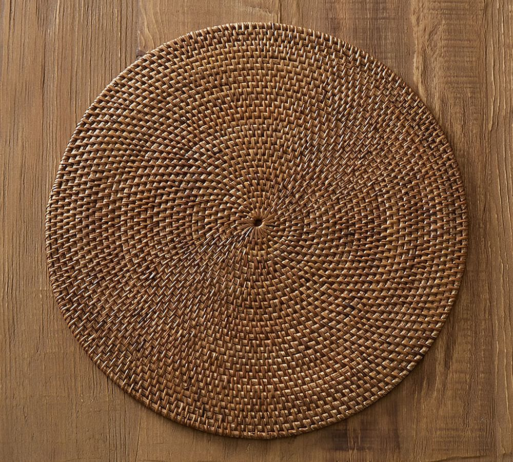 Tava Handwoven Rattan Round Placemat | Pottery Barn (US)