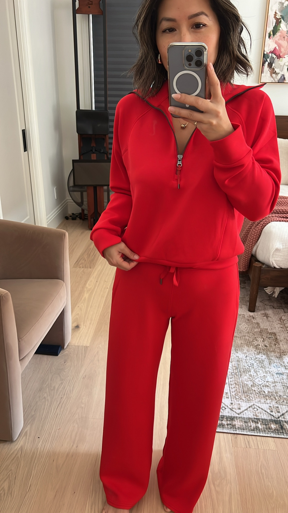 My favorite lounge set ever is currently part of the LTK exclusive sale. Make sure to copy the code to apply at checkout. So soft and so comfortable. Wearing medium bottom in regular length and small top  

#LTKSaleAlert #LTKSpringSale #LTKActive