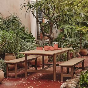 Hargrove Outdoor Dining Bench | West Elm (US)