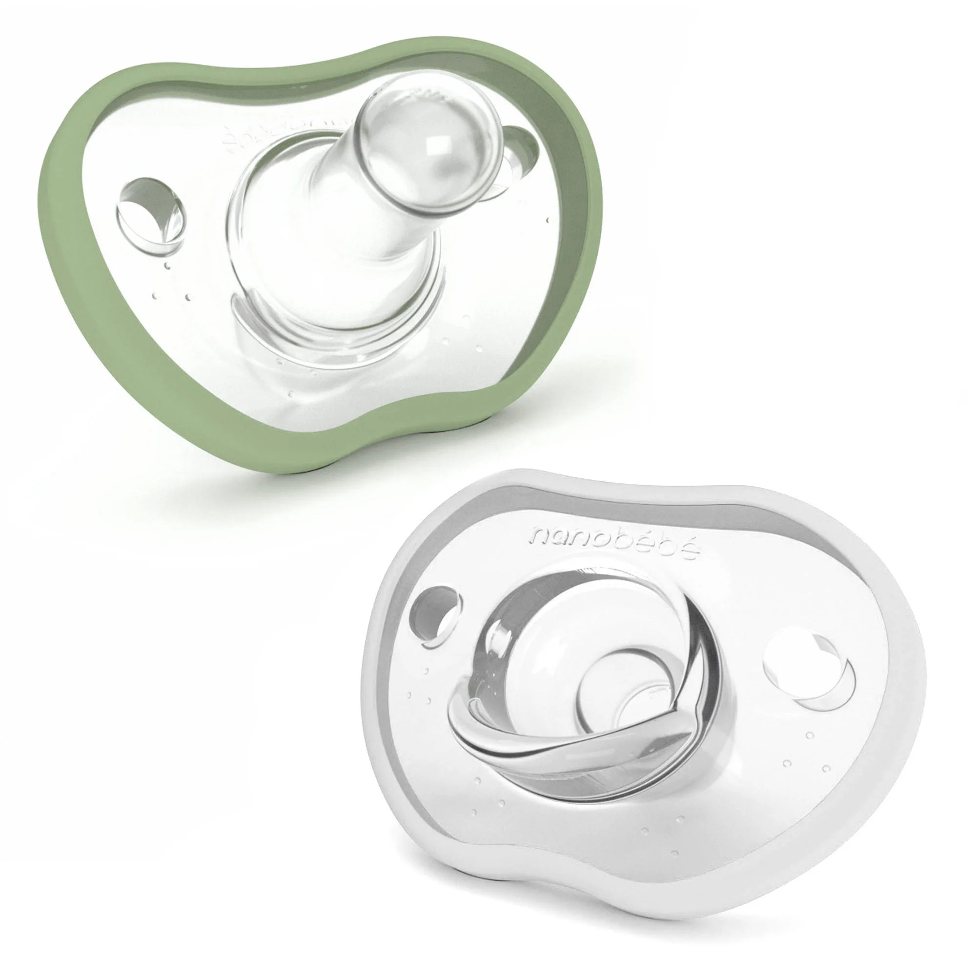Nanobebe Flexy Newborn Pacifier, Newborn 0-3m | Sage & White | 2 Pack - Walmart Exclusive | Walmart (US)