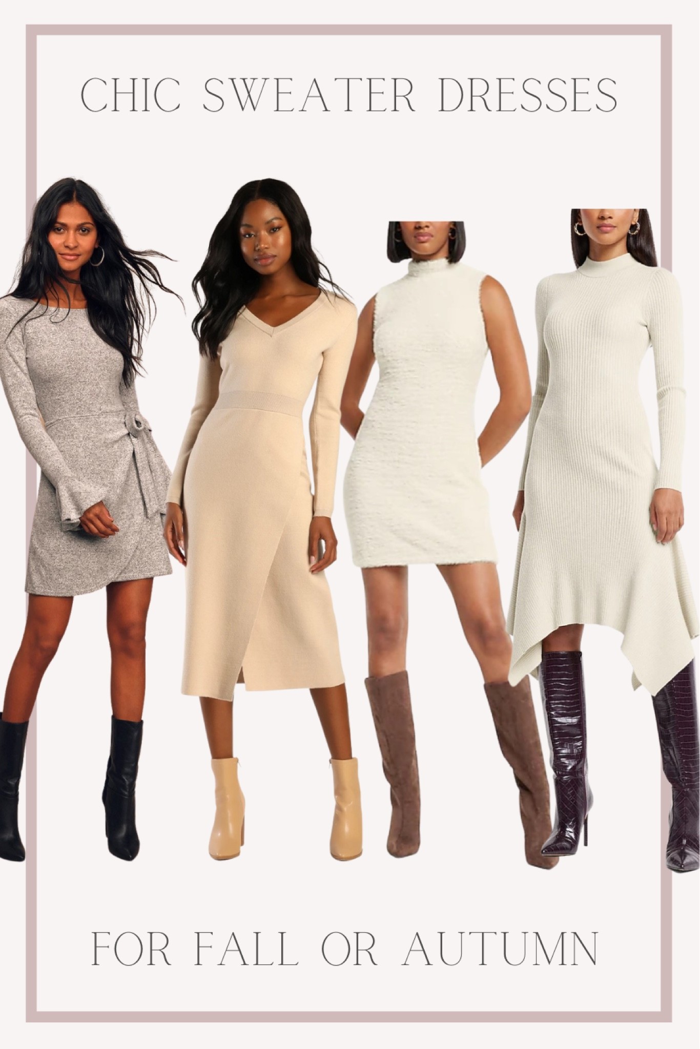 Chic cozy sweater dresses for autumn or fall. 

#LTKworkwear #LTKunder100 #LTKSeasonal