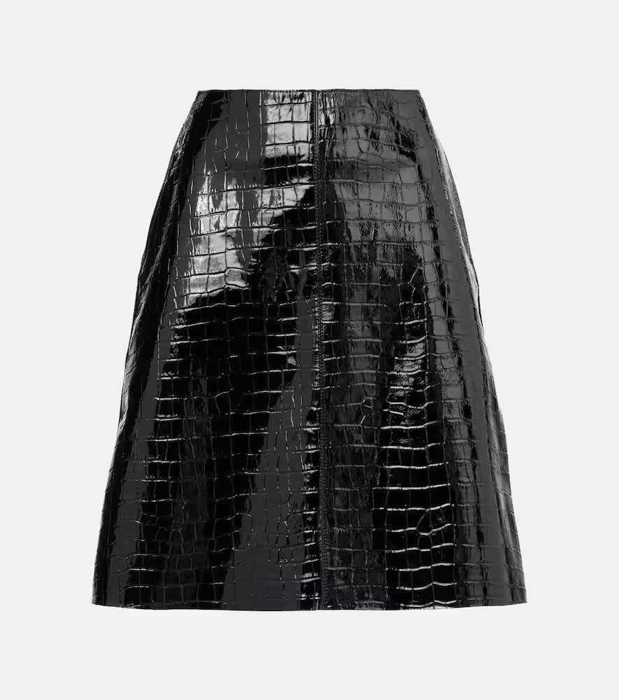 Toteme Croc-effect leather miniskirt | Mytheresa (US/CA)