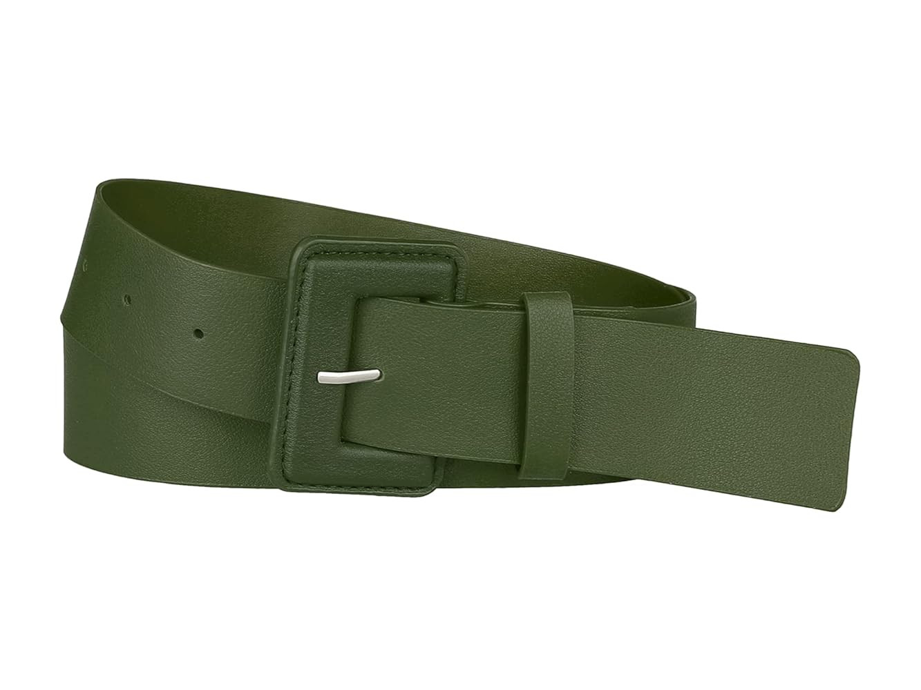 Allegra K Ladies Plus Size Pure Belts, Adjustable Rectangle Buckle Wide Waistband Belt for Dress | Amazon (US)