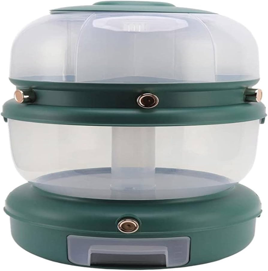 allesoky 360 Rotating 9kg Double Layer Rice Dispenser & Grain Storage Container with 6 Compartmen... | Amazon (US)