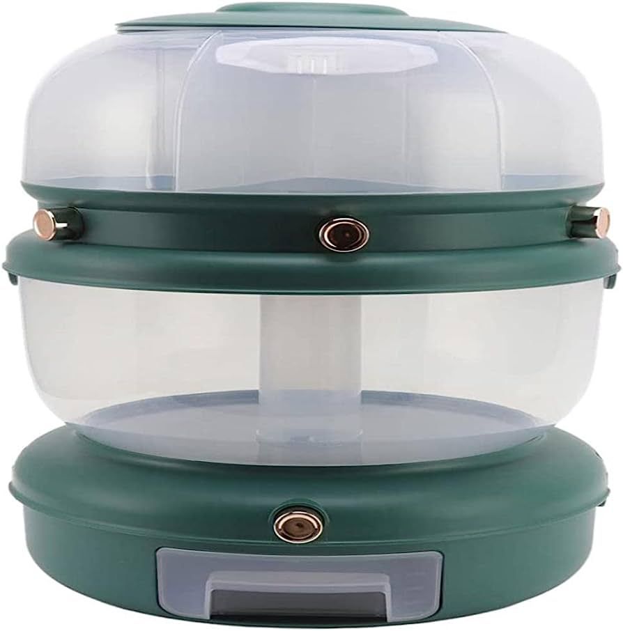 allesoky 360 Rotating 9kg Double Layer Rice Dispenser & Grain Storage Container with 6 Compartmen... | Amazon (US)