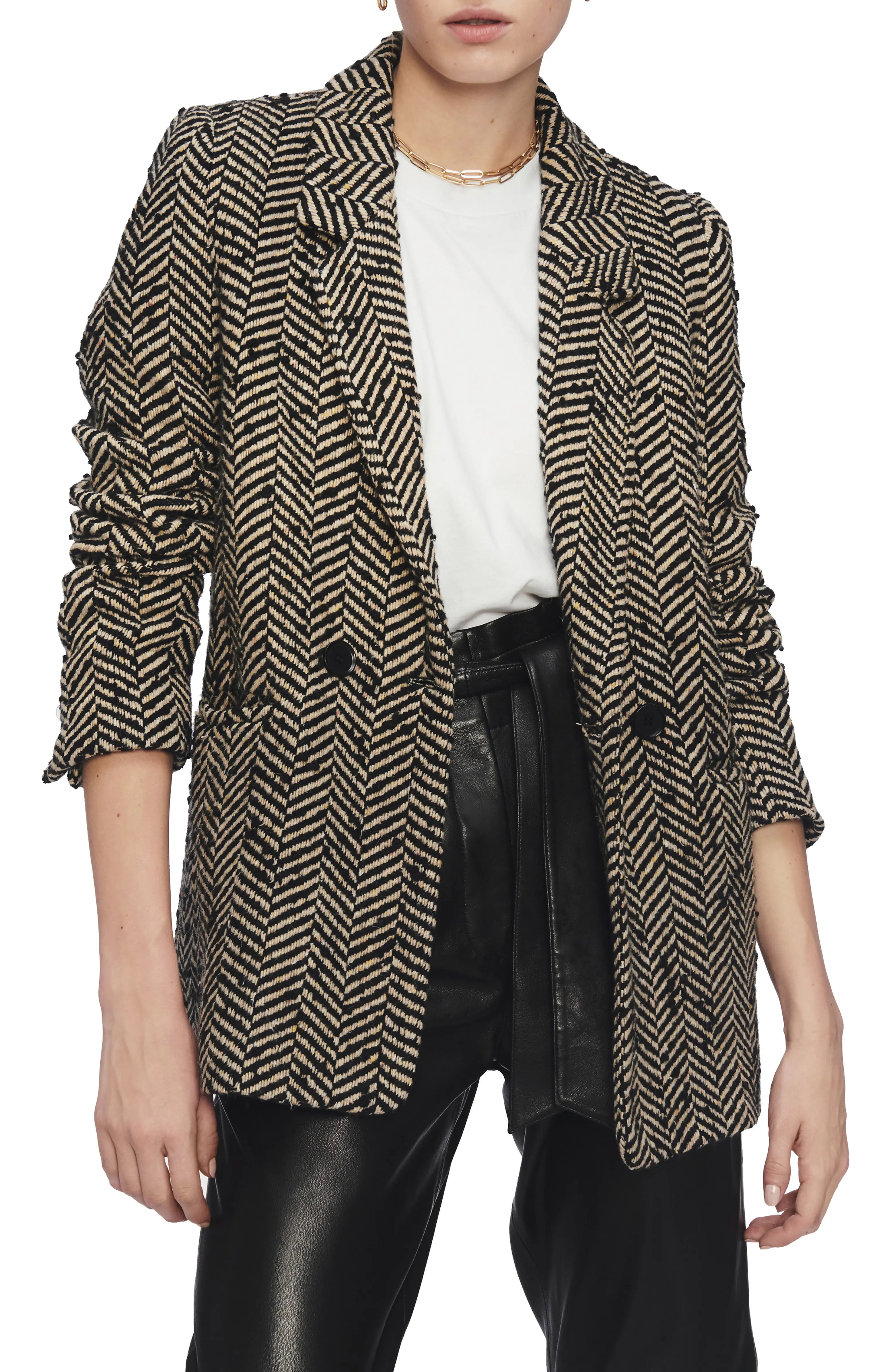 Fishbone Double Breasted Blazer | Nordstrom