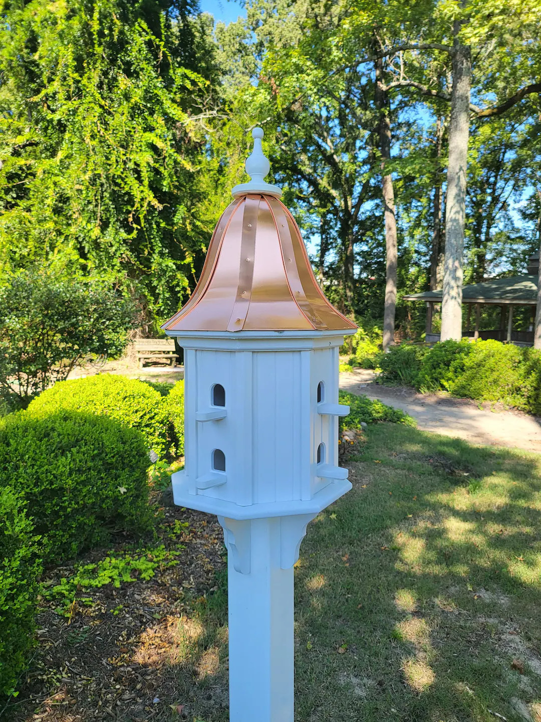 Bird House With Bell Copper Roof Handmade, Octagon Shape, Extra Large With 8 Nesting Compartments... | Etsy (US)