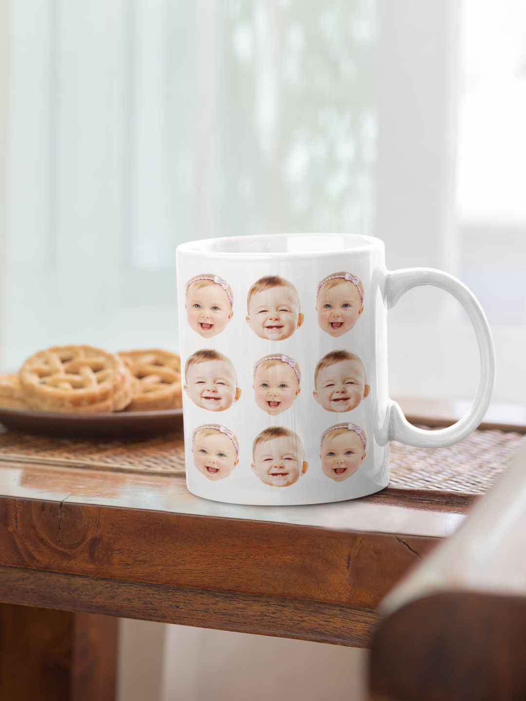 Custom Baby Face Mug, Baby Face Pattern Mug, Grandpa Mug Gift, Dad Birthday Gift, Baby Face Cup, ... | Etsy (US)