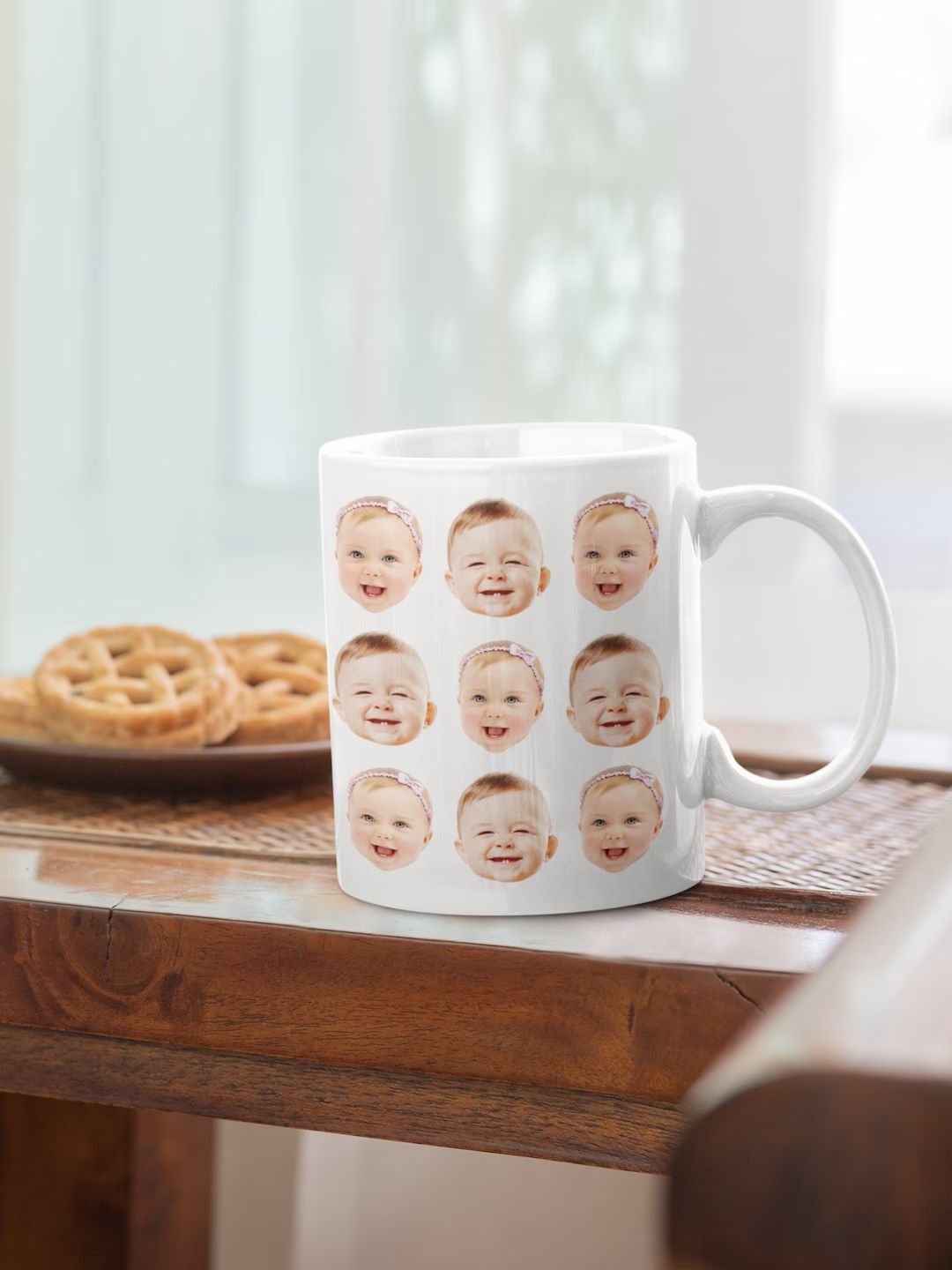 Custom Baby Face Mug Baby Face Pattern Mug Grandpa Mug Gift - Etsy | Etsy (US)