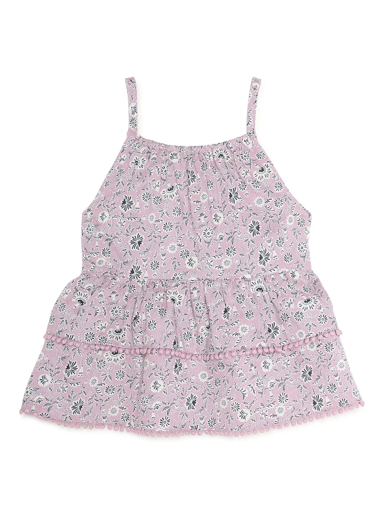 Wonder Nation Girls' Tiered Swing Tank Top, Sizes 4-18 & Plus | Walmart (US)