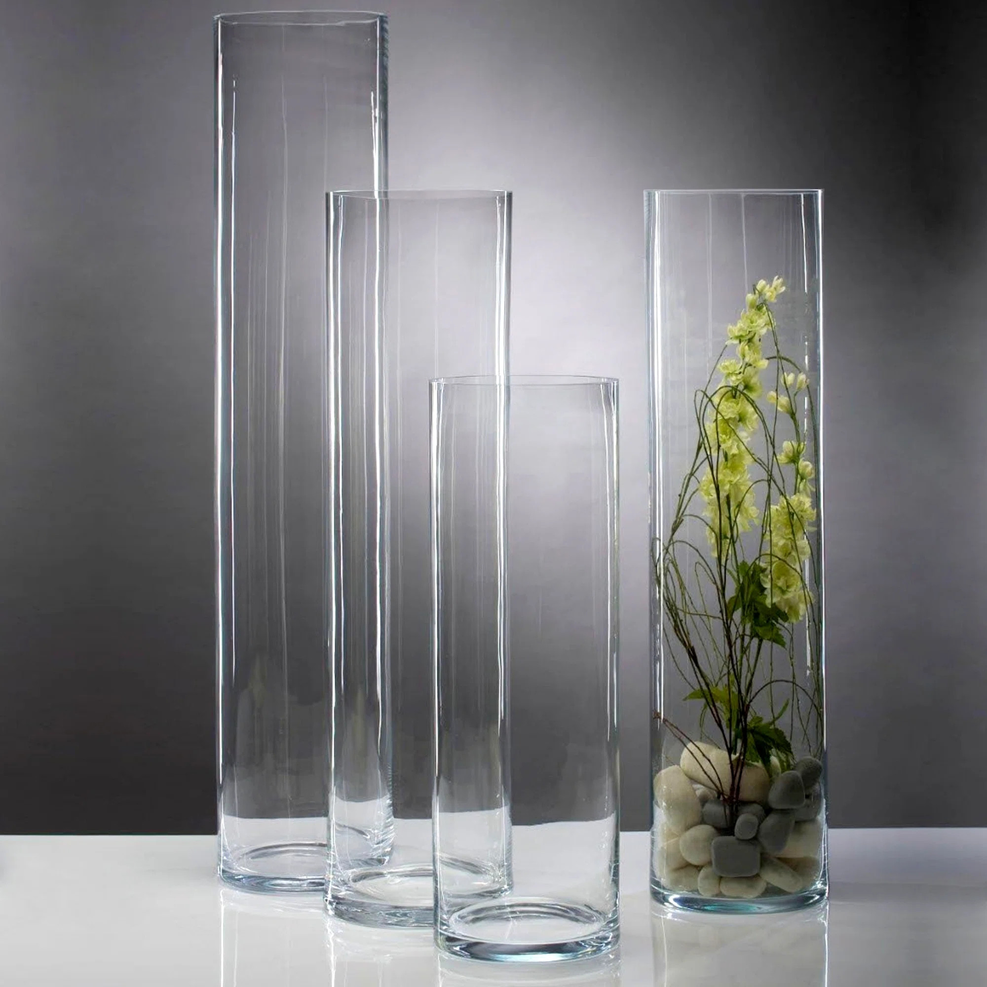 Ebern Designs Colner Glass Cylinder Vase Set of 6 | Wayfair | Wayfair North America