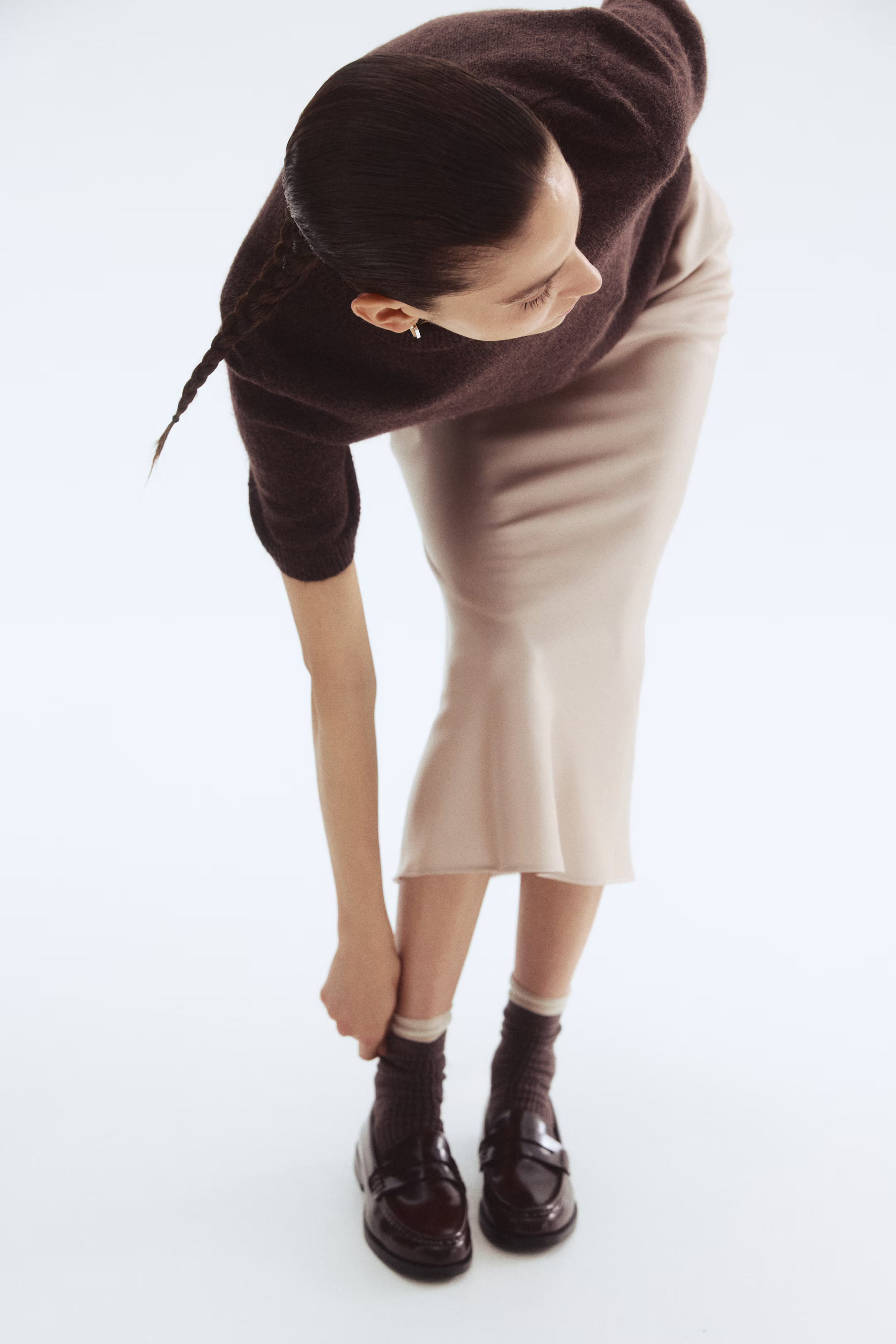 Midi Skirt - Light beige - Ladies | H&M US | H&M (US + CA)