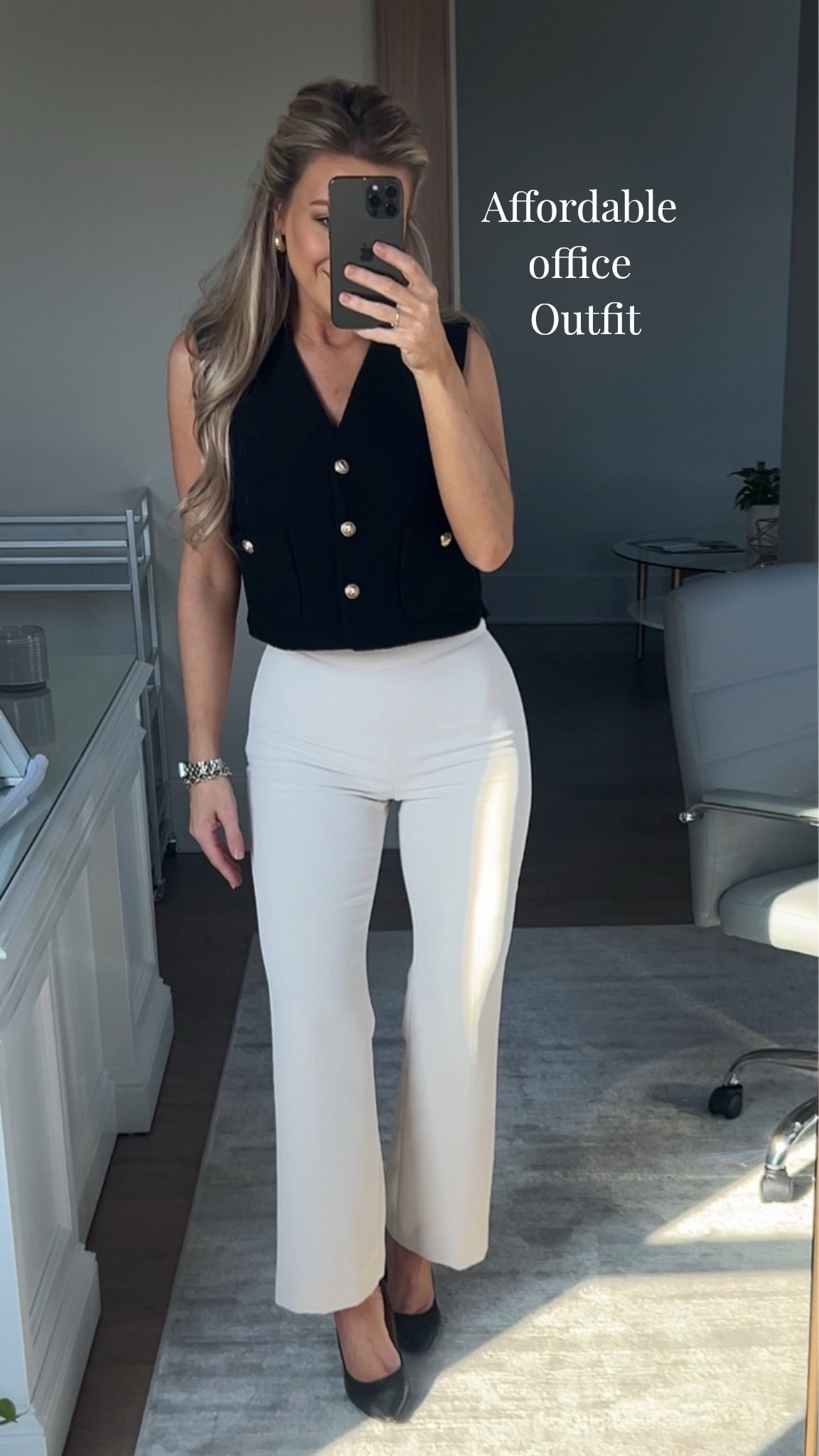 The cutest basic business casual outfit for the office this summer! 

Wearing 00 petite in pants- these are staple of mine! 

Wearing small in vest! 

Business casual, workwear,
Summer outfits

#LTKWorkwear