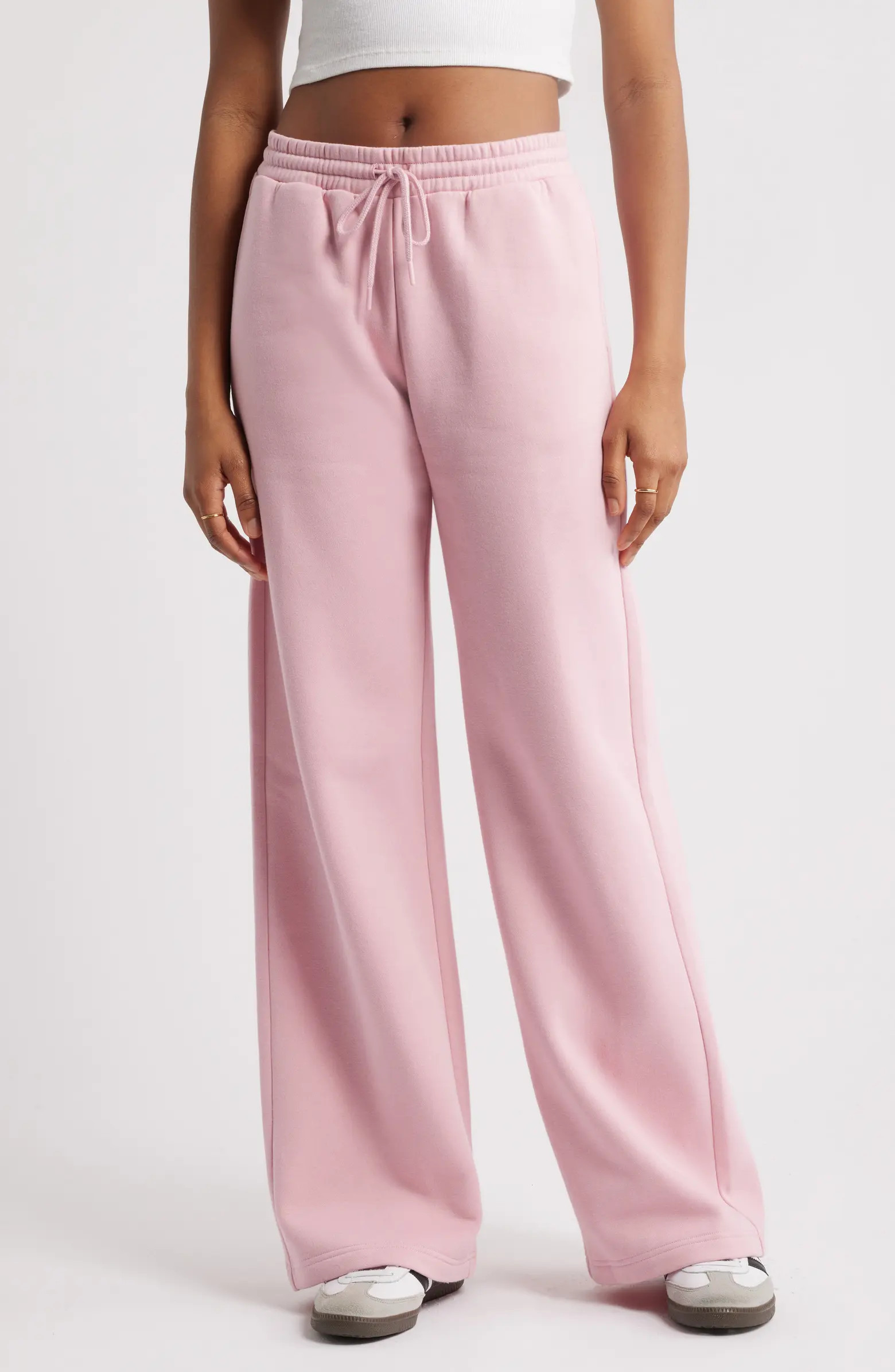 Wide Leg Fleece Pants | Nordstrom