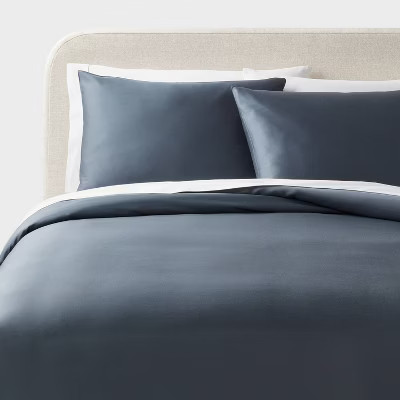King Luxe Lyocell Duvet Cover and Sham Set Slate Blue - Threshold™ | Target