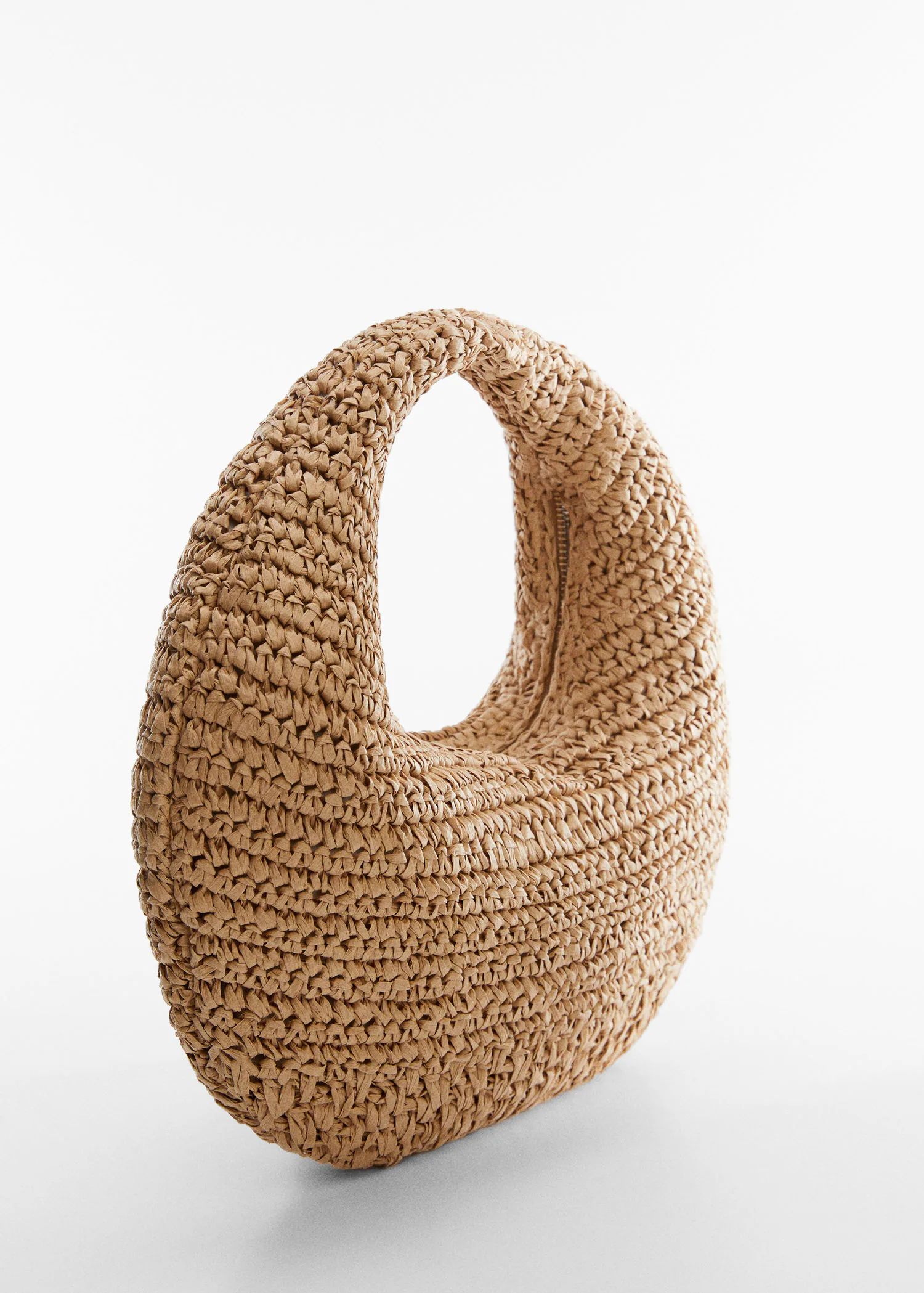 Round natural fibre bag -  Women | Mango United Kingdom | MANGO (UK)