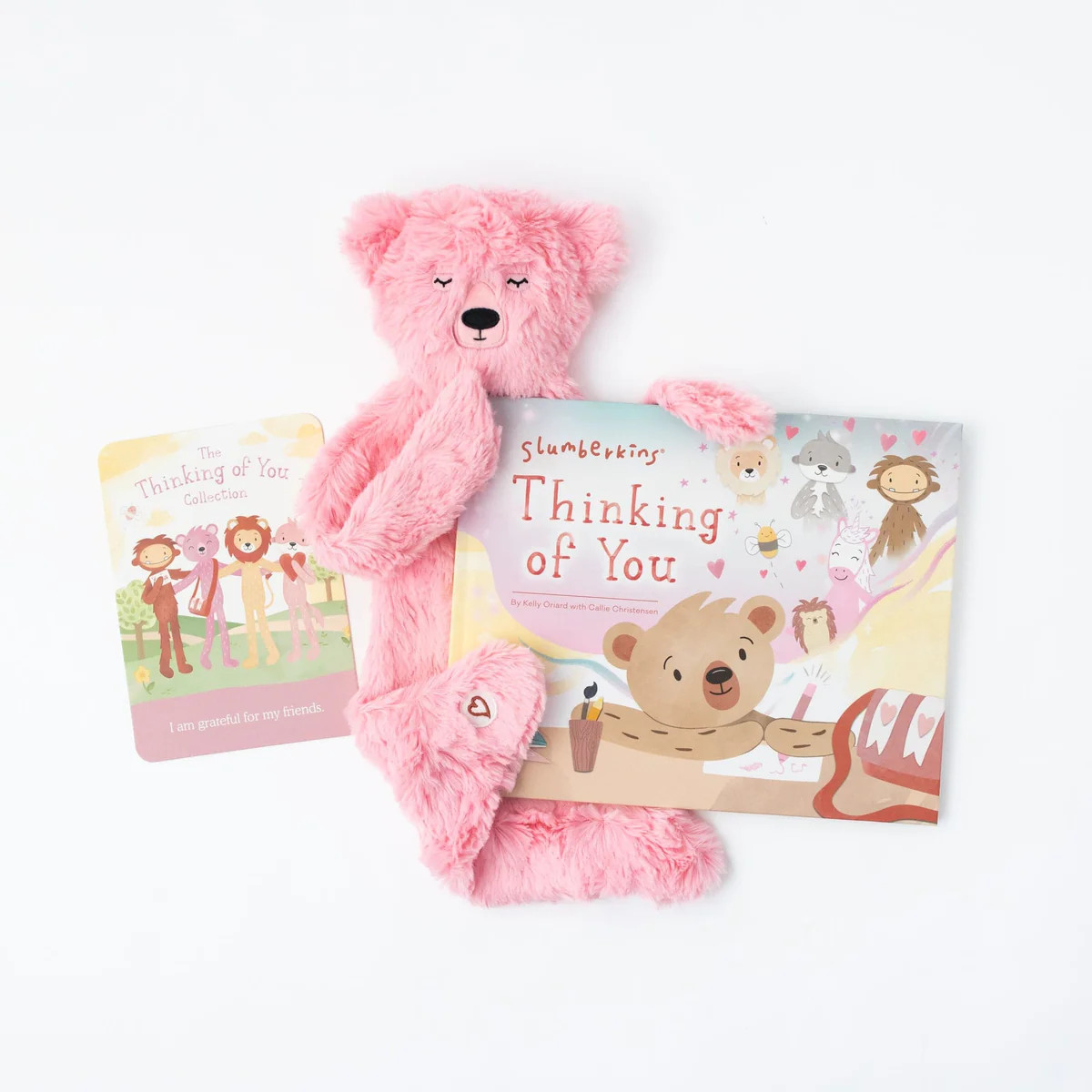 Thinking of You + Peony Honey Bear Snuggler | Slumberkins