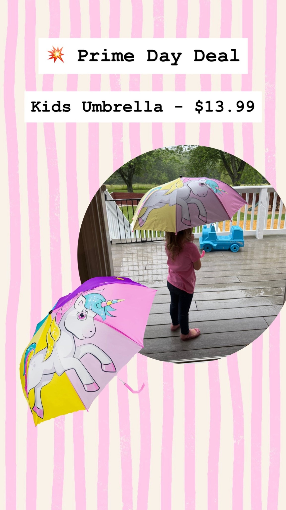 💥 PRIME DAY DEAL

Kids umbrella, $13.99!

#primeday #amazonprimeday

#LTKSaleAlert #LTKFindsUnder50 #LTKSeasonal
