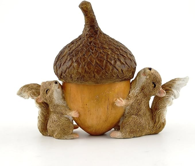 Top Collection Miniature Garden Squirrels Carrying Acorn Trinket Box with Secret Compartment Deco... | Amazon (US)