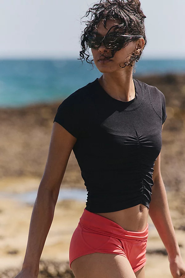 Tempo Ruched UV Protection Tee | Free People (Global - UK&FR Excluded)
