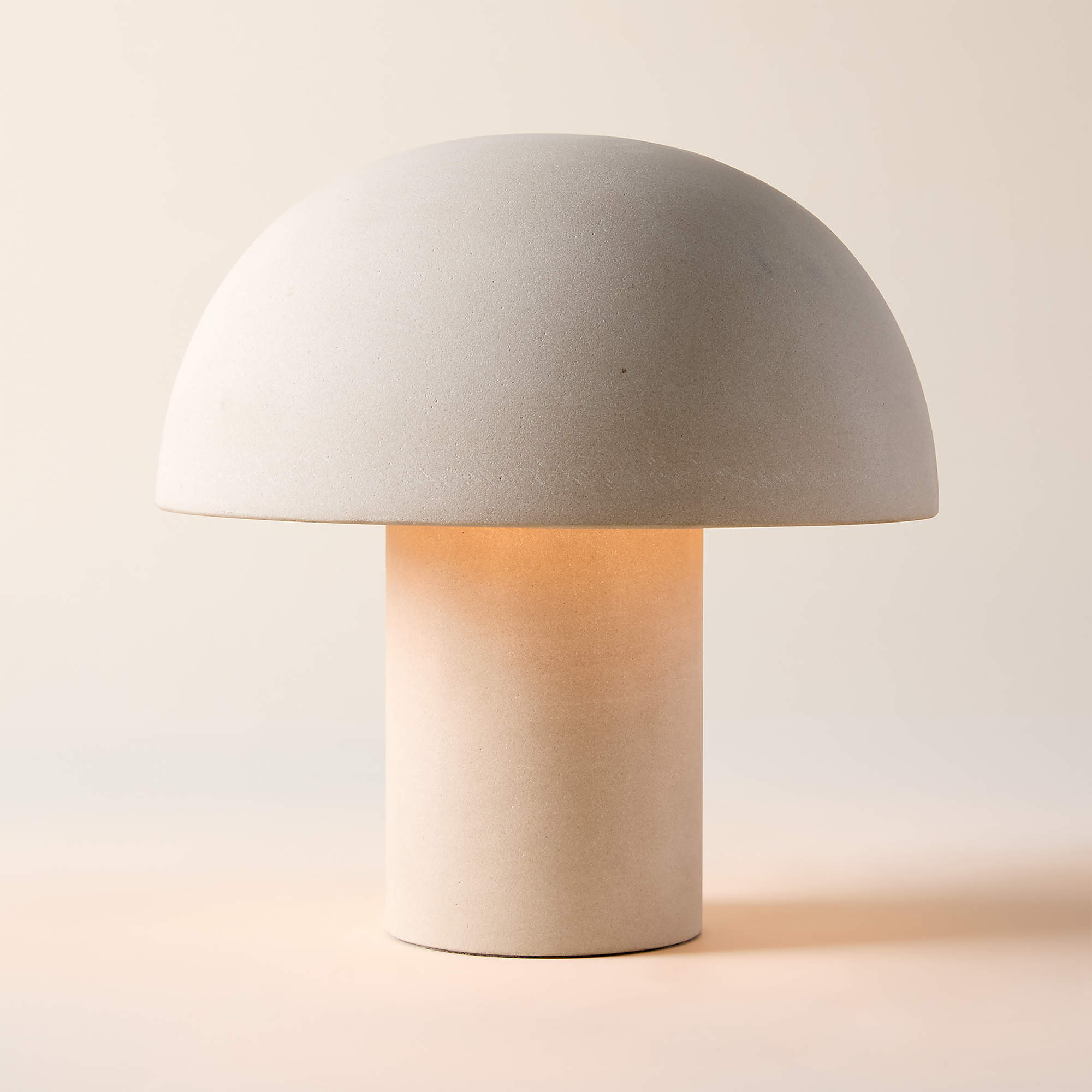 Enoki Mini Natural Dome Table Lamp + Reviews | CB2 | CB2