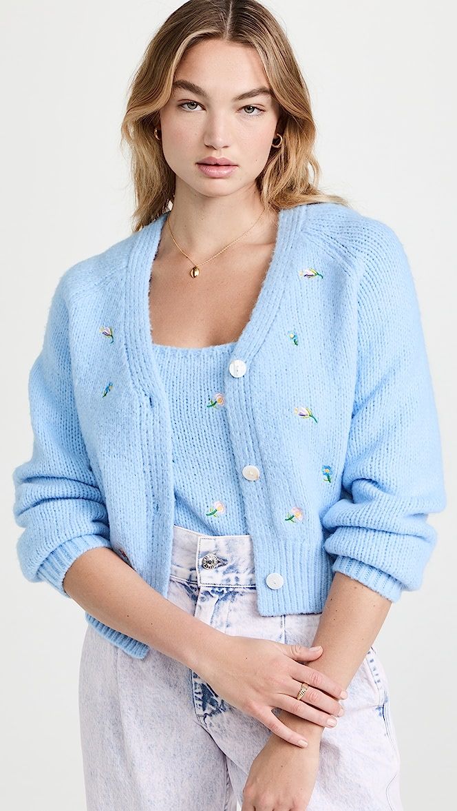 Embroidered Knit Cardigan | Shopbop