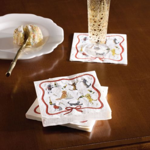 Champagne Party Cocktail Napkins - Set of 28 | Ballard Designs, Inc.