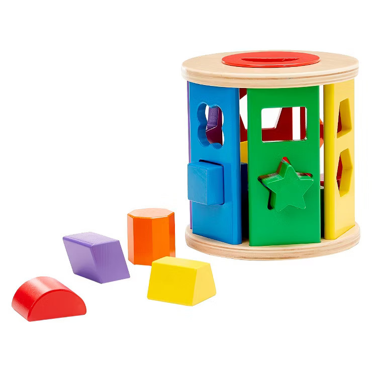 Melissa & Doug Match and Roll Shape Sorter - Classic Wooden Toy | Target