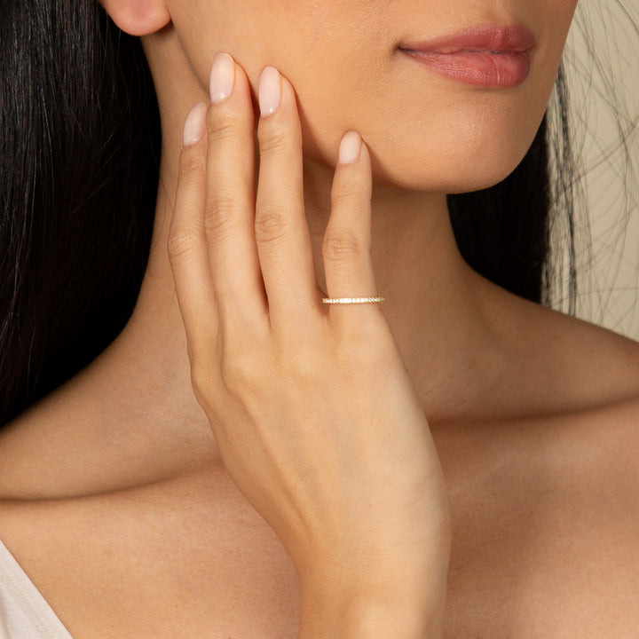 Micro Pavé Eternity Band | Adina Eden