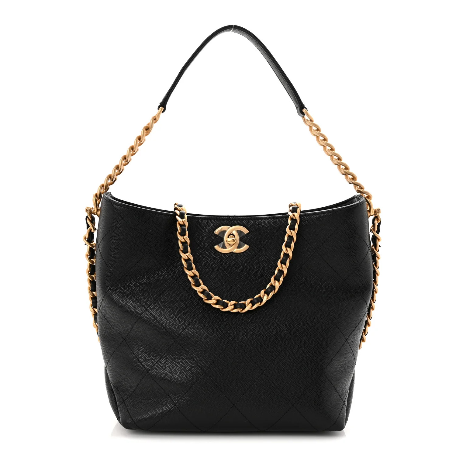 Chanel Caviar Quilted Hobo Black 1887477 | FASHIONPHILE (US)