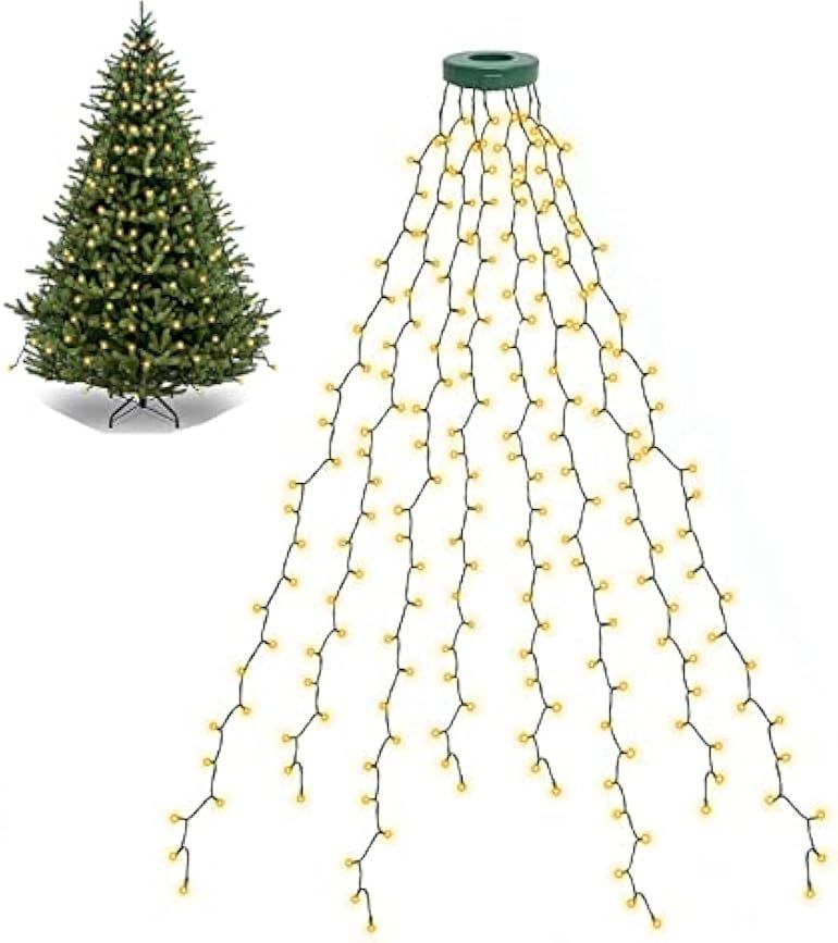 BOLWEO Christmas Tree Lights, 280LED Christmas Lights for Tree 8 Modesfor 6ft-10ft Christmas Tree, U | Amazon (US)