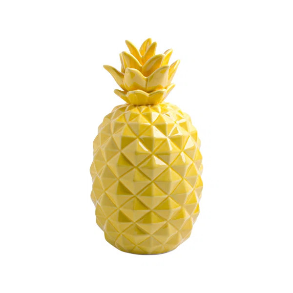 9"H PINEAPPLE W/GOLD CROWN | Wayfair North America