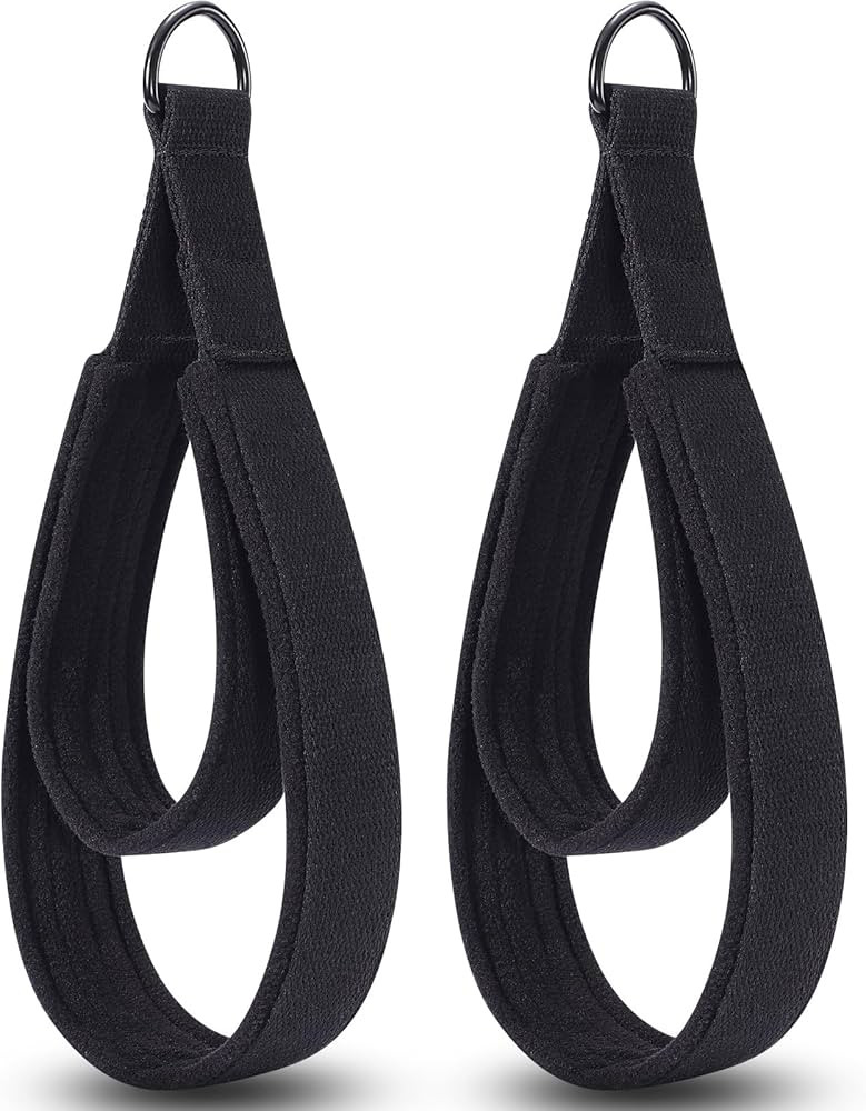 TOBWOLF Pilates Straps - Double Loop D-Ring Straps for Reformer, Padded, Home Gym Workout | Amazon (US)