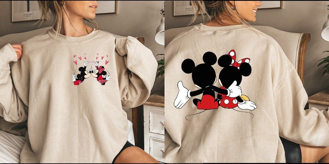LOVE Disney Matching Couples Sweatshirt Valentine Matching - Etsy | Etsy (US)