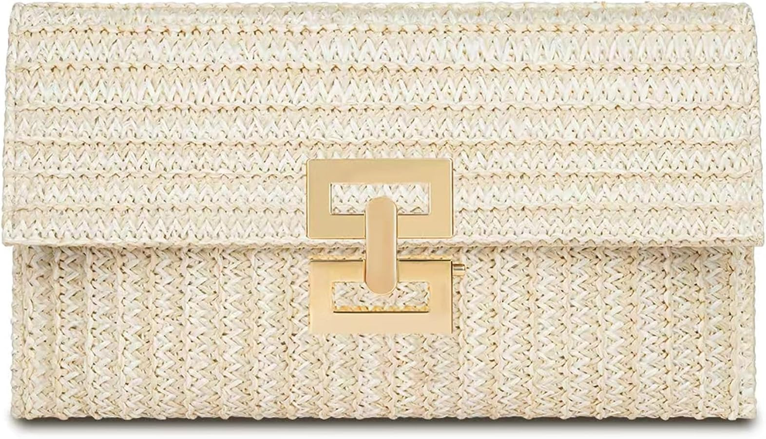 Straw Clutch Purse for Women Designer Evening Handbag Summer Beach Shoulder Crossbody Bag | Amazon (US)