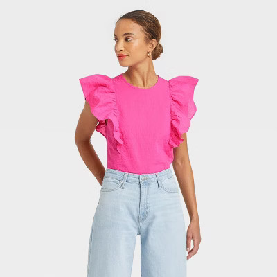 Women's Flutter Sleeve Tank Top - A New Day™ | Target