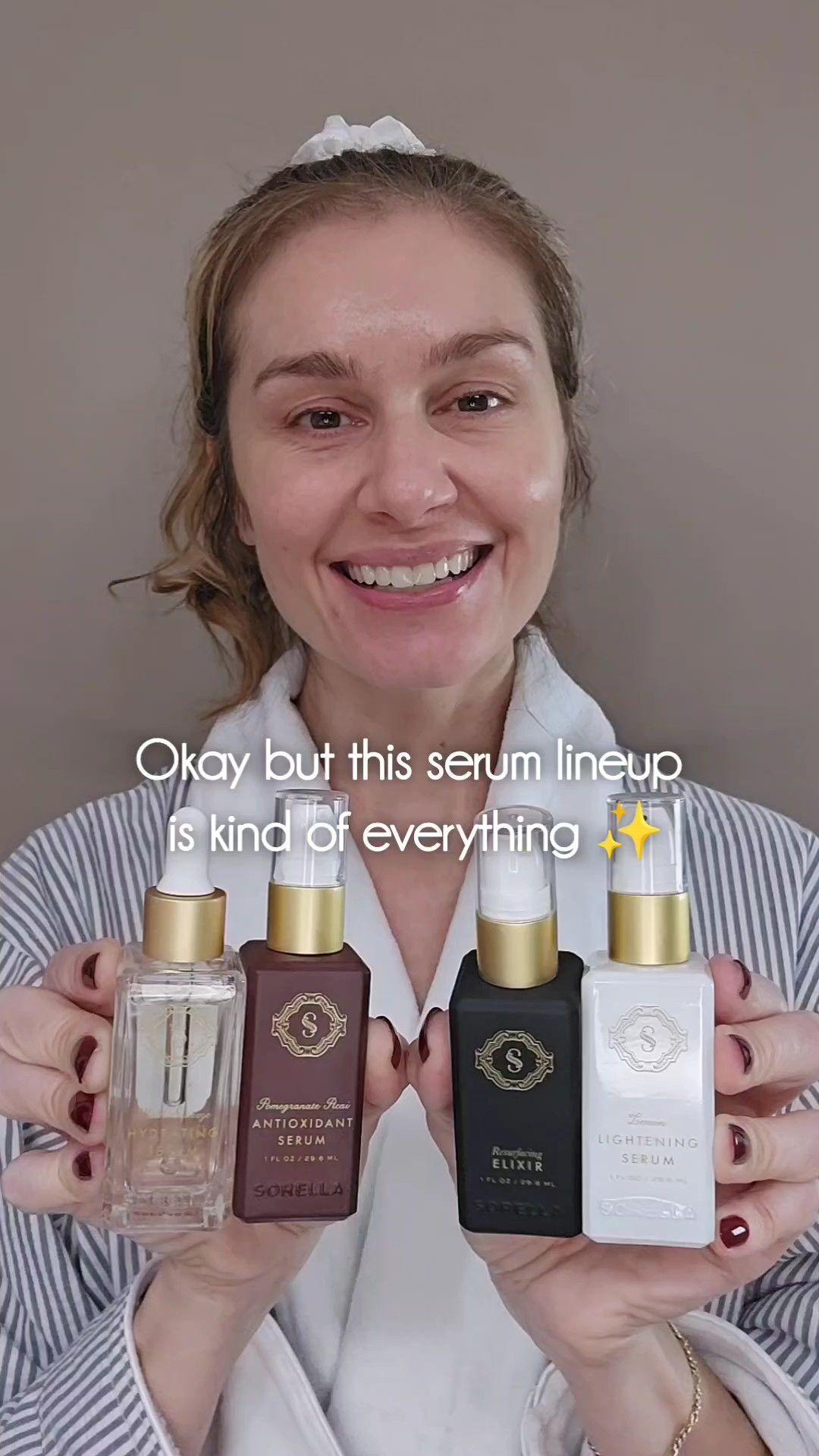 Okay but this serum lineup is kind of everything ✨💧🍋 @‌sorellaapothecaryI’ve been trying the Sorella Serum Collection and love how each serum targets a different skin goal while still layering so beautifully together 🙌💧 Main Squeeze Hydrating Serum for deep hydration + plumper-looking skin🍋 Lemon Lightening Serum to help visibly brighten uneven tone, dark spots + post-acne marks🍇 Pomegranate Acai Antioxidant Serum for antioxidant support + a healthy glow🌙 Resurfacing Elixir to help smooth texture and support a brighter, more even-looking complexion overnightSuch a beautiful lineup if you’re looking to elevate your skincare ritual 🤍Apply thinnest to thickest + use Resurfacing Elixir at night ✨Pro tip: don’t let the Main Squeeze dropper touch your face!#sorella #sorellaapothecary #ad #skincareritual #morningroutine

#LTKgrwm #LTKOver40 #LTKBeauty