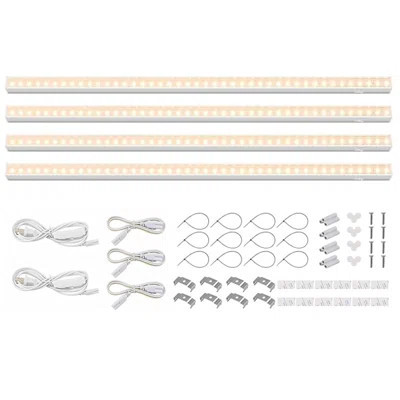 Barrina 2FT T5 Grow Light For Indoor Plants, 40W(4 X 10W), Yellow, Full Spectrum, 4 Packs | Wayfair North America