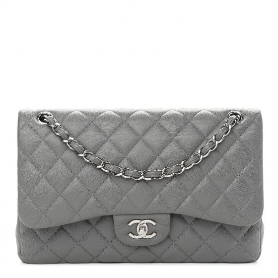 CHANEL

Caviar Quilted Jumbo Double Flap Grey | Fashionphile