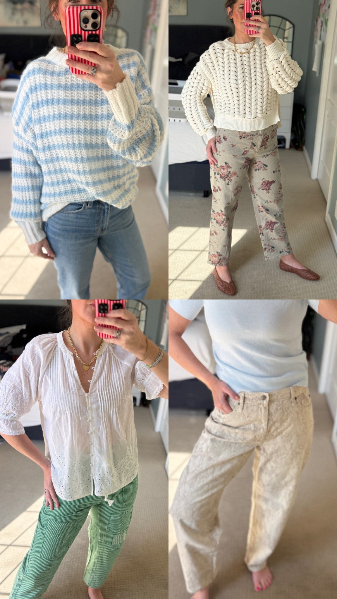 Returned over $500 worth of misses to target yesterday. Here’s what I kept. Most of it is on sale! Anything from the KBB collaboration I sized down at least one size. 2 in the pants  

spring outfits women, target spring outfits, casual spring outfits women, spring outfit ideas women, affordable spring outfits, everyday spring style, target women clothing, spring sweaters women, striped sweater women, chunky knit sweater women, lightweight spring sweater, cotton spring sweater, white eyelet blouse women, puff sleeve blouse women, spring blouse women, floral pants women, printed pants women, straight leg ankle pants women, patterned jeans women, cropped pants women, green pants women, casual spring pants women, target women sweaters, target women tops, target women pants

#LTKootd #LTKSpringSale #LTKSaleAlert