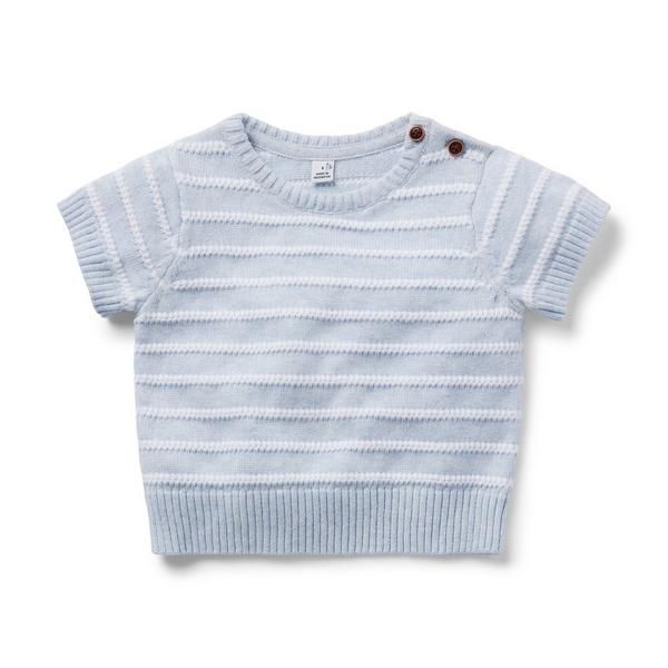Baby Striped Short Sleeve Sweater | Janie and Jack