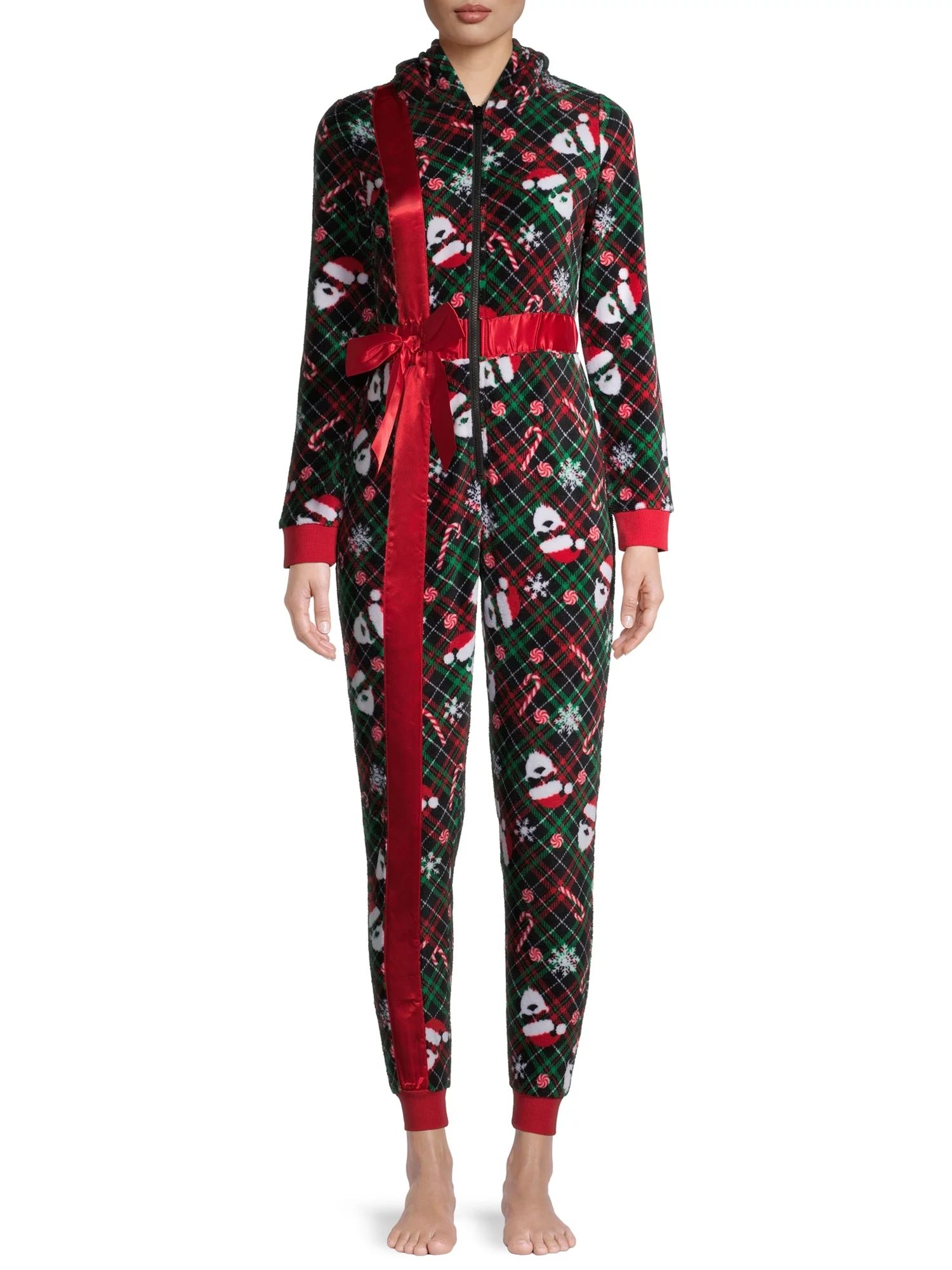 Derek Heart Women's and Women's Plus Christmas Present Pajamas Union Suit - Walmart.com | Walmart (US)