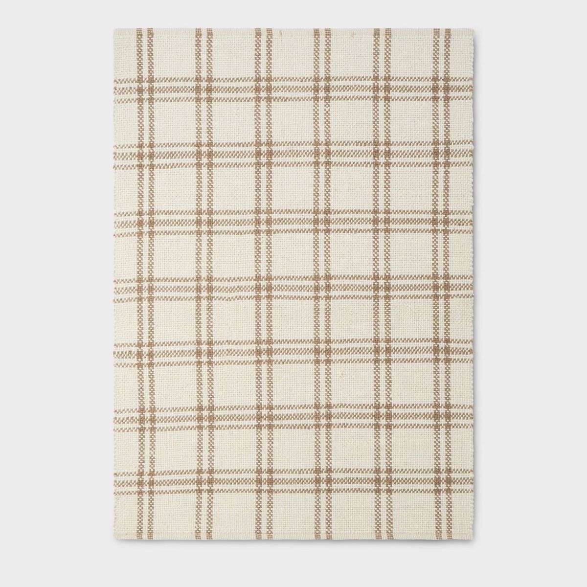 7'x10' Cottonwood Plaid Wool/Cotton Area Rug Neutral - Threshold™ designed with Studio McGee | Target