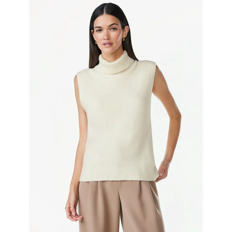 Scoop Women's Sleeveless Turtleneck Pullover Sweater, Sizes XS-XXL - Walmart.com | Walmart (US)