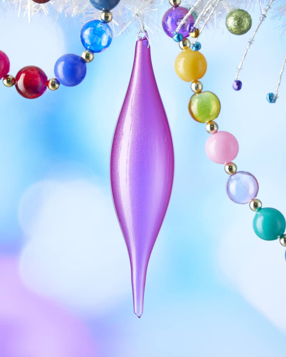 Jim Marvin 10" Fuchsia Glitter Bubble Gum Sphere Ornament | Neiman Marcus