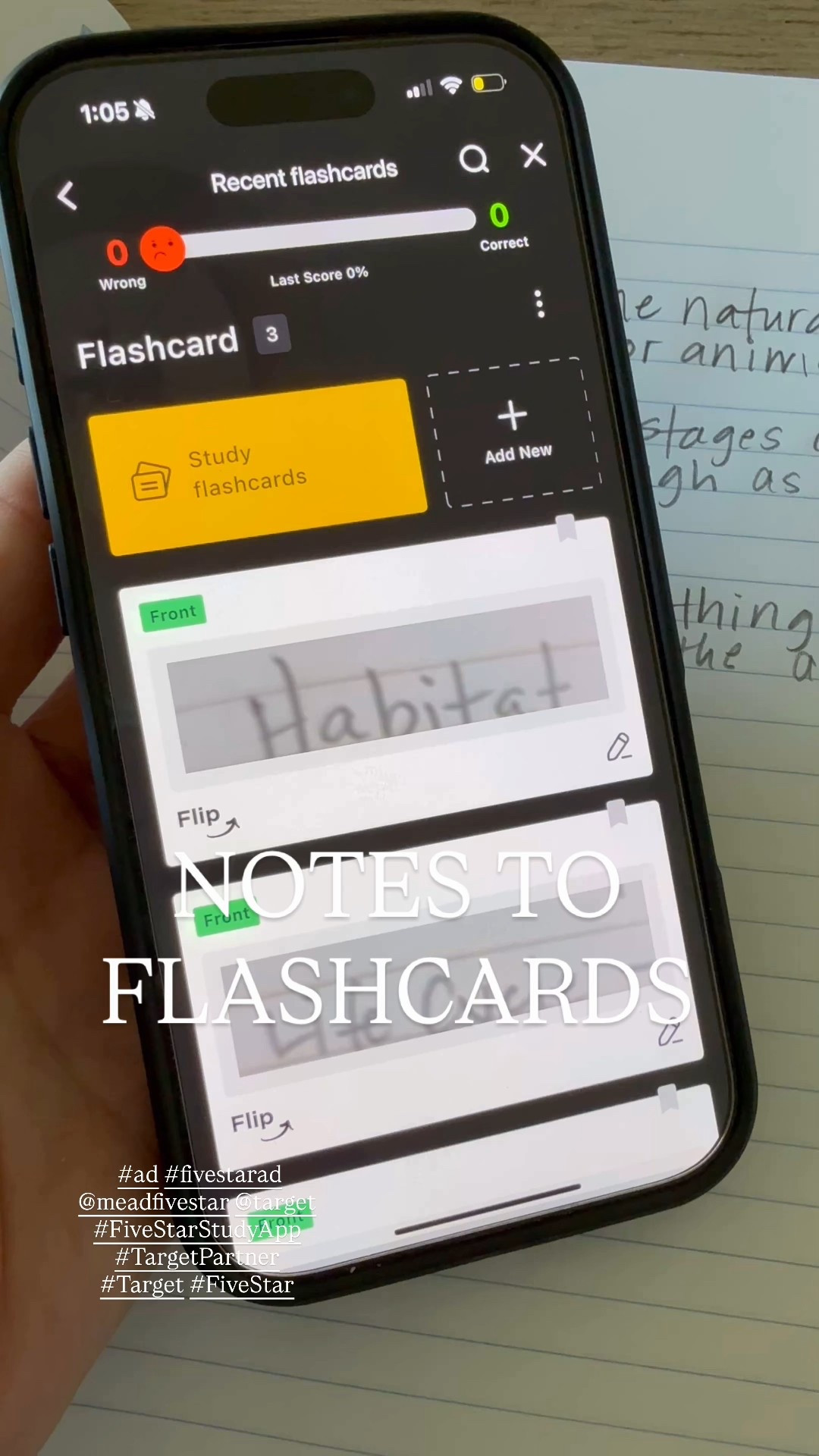 #Ad #FiveStarAd One of my favorite features of the Five Star Study App is how easy it is to create flashcards directly from your notes. It’s a simple way to study smarter, stay organized and prepare for tests.

 @MeadFiveStar @Target #FiveStarStudyApp #TargetPartner #Target #FiveStar

#LTKdayinmylife #LTKOver40 #LTKKids
