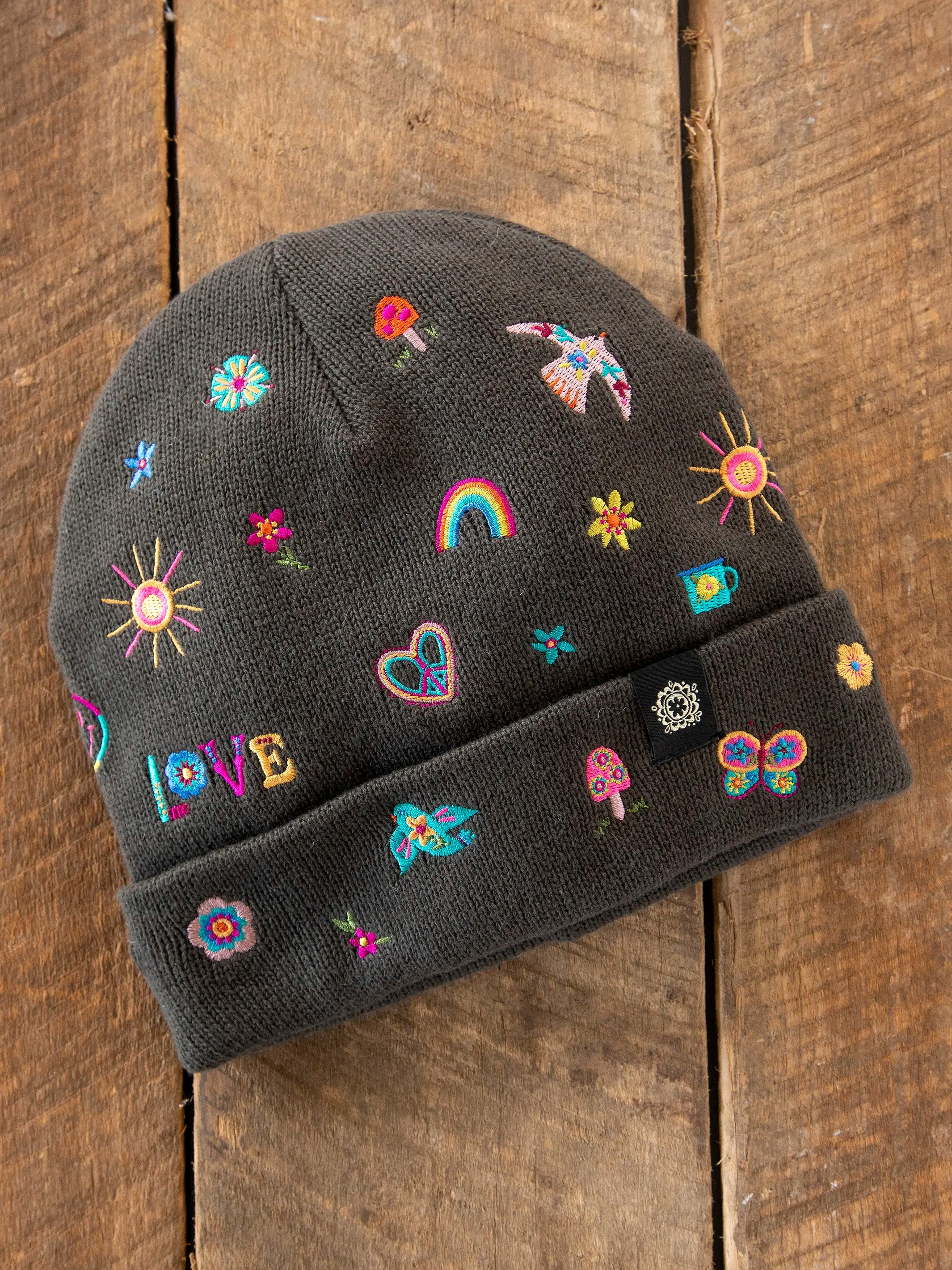 Embroidered Beanie | Natural Life