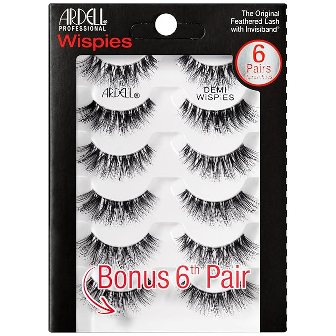 Ardell False Eyelashes Demi Wispies Black, 1 pack (6 pairs per pack) | Amazon (US)